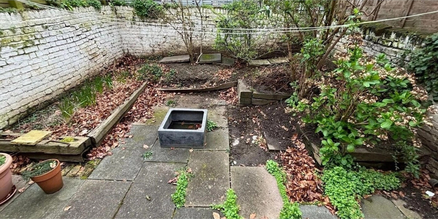 clapham garden before landscaping began