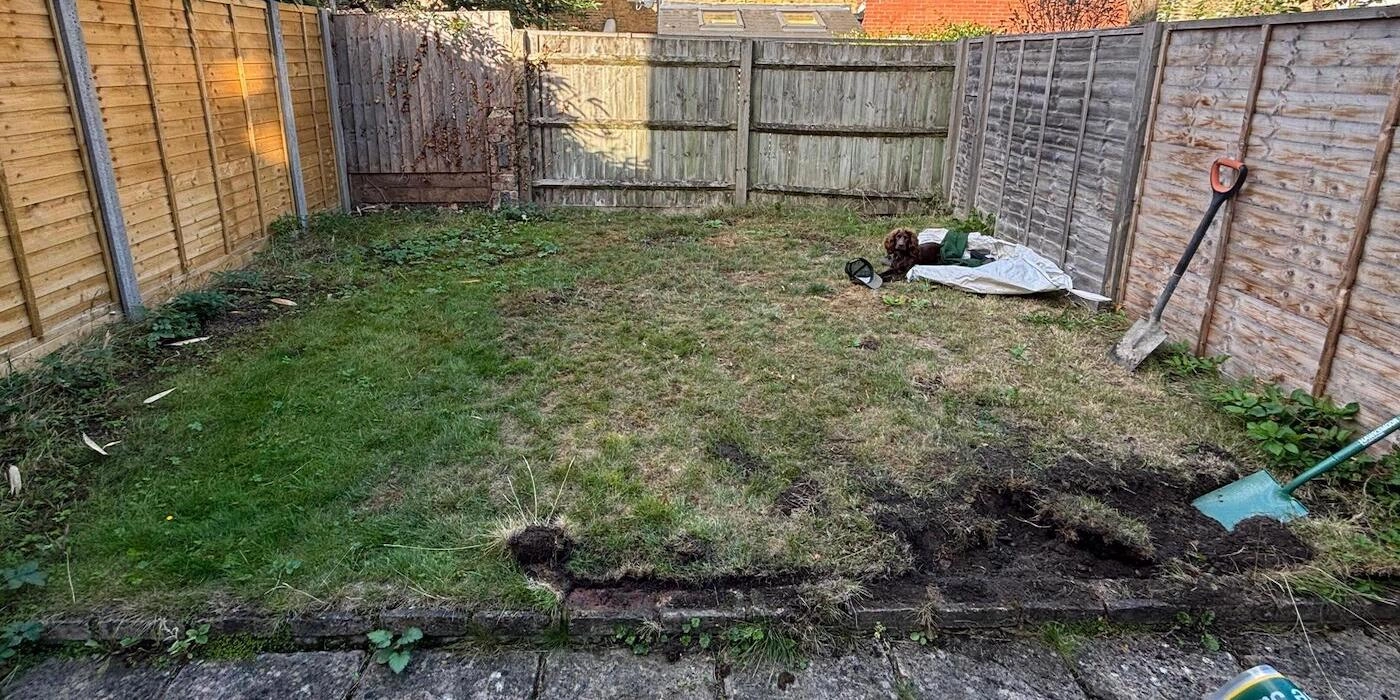clapham junction in london garden before tidy and restylebegan