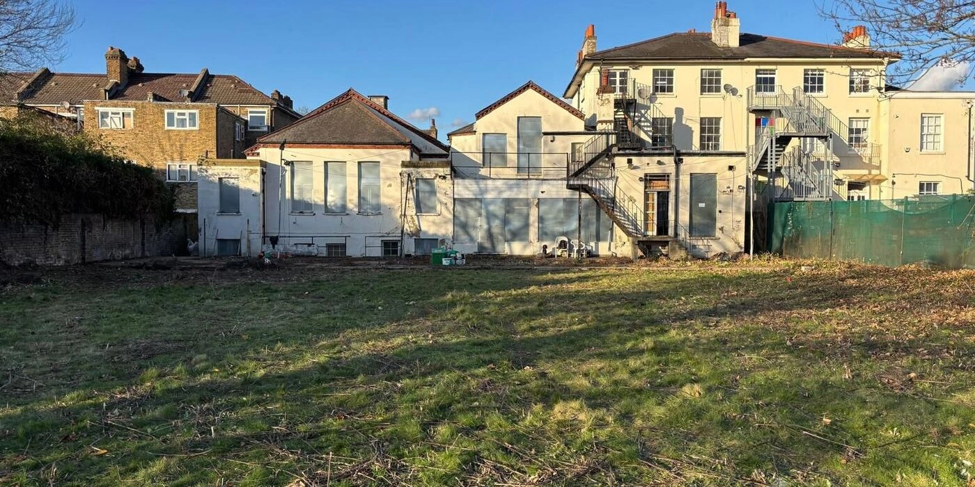 london garden after tidy complete